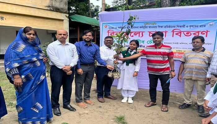 নবীনগরে গাছের চারা বিতরণ